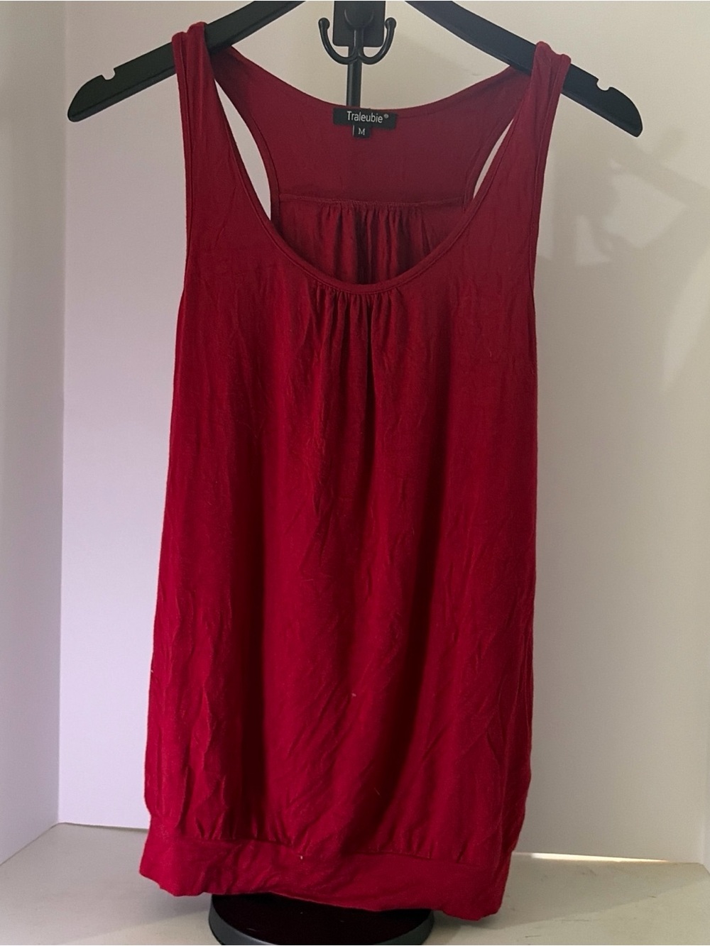 Red Scoop Neck Tank Top